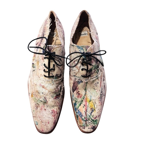 Paul Smith Multicolor Paint-Splatter Leather Oxfords main image 8